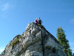 Jeni and Lisa on the Stevens Peak summit